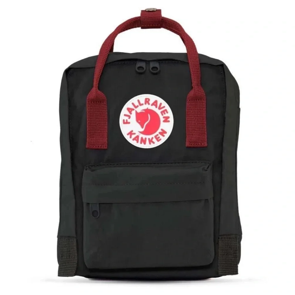 Fjallraven Kanken Black and Red  Mini Unisex Backpack - Picture 3 of 4